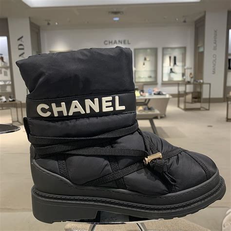 chanel quilted winter boots|Chanel boots with pearl heel.